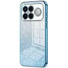 Coque arrière en silicone Phonesta Crystal Sparkle pour Xiaomi Poco F8 Ultra - Bleu