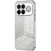 Coque arrière en silicone Phonesta Crystal Sparkle pour Xiaomi Poco F8 Ultra - Argent