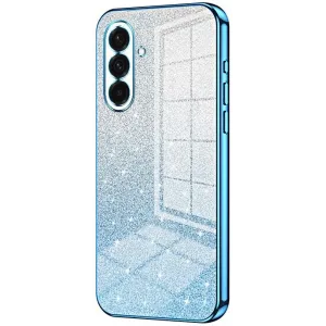 Coque arrière en silicone Phonesta Crystal Sparkle pour Samsung Galaxy A37 - Bleu