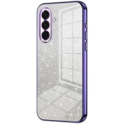Coque arrière en silicone Phonesta Crystal Sparkle pour Samsung Galaxy A37 - Violet