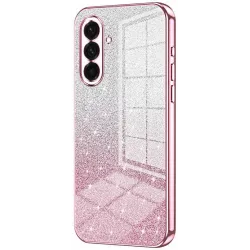 Coque arrière en silicone Phonesta Crystal Sparkle pour Samsung Galaxy A37 - Rose