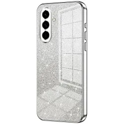 Coque arrière en silicone Phonesta Crystal Sparkle pour Samsung Galaxy A57 - Argent