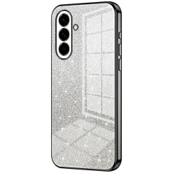 Coque arrière en silicone Phonesta Crystal Sparkle pour Samsung Galaxy A57 - Noir