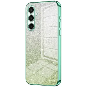 Coque arrière en silicone Phonesta Crystal Sparkle pour Samsung Galaxy S25 FE - Vert