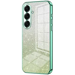 Coque arrière en silicone Phonesta Crystal Sparkle pour Samsung Galaxy S26 - Vert