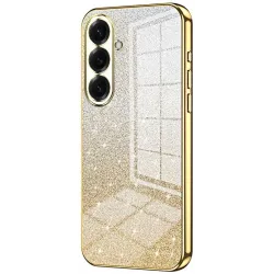 Coque arrière en silicone Phonesta Crystal Sparkle pour Samsung Galaxy S26 Plus - Or