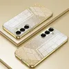 Coque arrière en silicone Phonesta Crystal Sparkle pour Samsung Galaxy S26 Plus - Or 2
