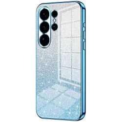 Coque arrière en silicone Phonesta Crystal Sparkle pour Samsung Galaxy S26 Ultra - Bleu
