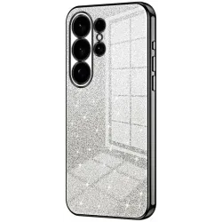 Coque arrière en silicone Phonesta Crystal Sparkle pour Samsung Galaxy S26 Ultra - Noir