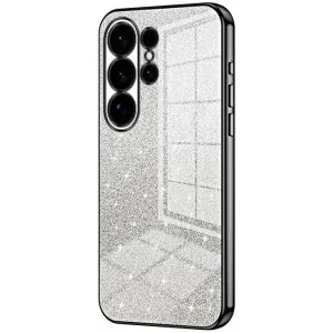 Coque arrière en silicone Phonesta Crystal Sparkle pour Samsung Galaxy S26 Ultra - Noir
