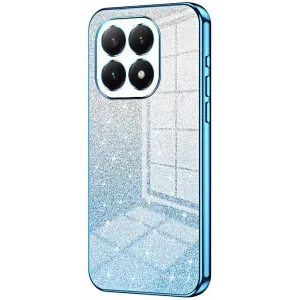Coque arrière en silicone Phonesta Crystal Sparkle pour Xiaomi 15T - Bleu