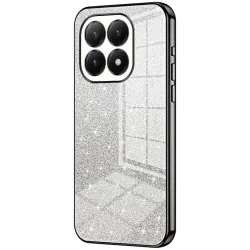 Coque arrière en silicone Phonesta Crystal Sparkle pour Xiaomi 15T - Noir