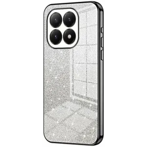 Coque arrière en silicone Phonesta Crystal Sparkle pour Xiaomi 15T - Noir