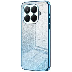 Coque arrière en silicone Phonesta Crystal Sparkle pour Xiaomi 15T Pro - Bleu