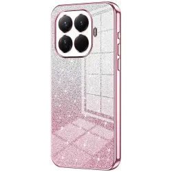 Coque arrière en silicone Phonesta Crystal Sparkle pour Xiaomi 15T Pro - Rose