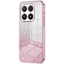 Coque arrière en silicone Phonesta Crystal Sparkle pour Xiaomi 17 - Rose