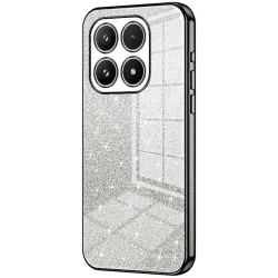Coque arrière en silicone Phonesta Crystal Sparkle pour Xiaomi 17 - Noir