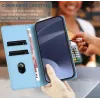 Coque portefeuille Phonesta Embossed Lines pour Xiaomi 15 Ultra - Bleu clair 6