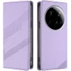 Coque portefeuille Phonesta Embossed Lines pour Xiaomi 15 Ultra - Violet 0