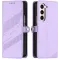 Coque portefeuille Phonesta Embossed Lines pour Samsung Galaxy Z Fold 6 - Violet