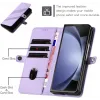 Coque portefeuille Phonesta Embossed Lines pour Samsung Galaxy Z Fold 6 - Violet 5