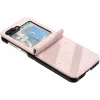 Coque arrière Phonesta Embossed Lines pour Samsung Galaxy Z Flip 7 FE / Z Flip 6 - Rose 3