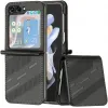 Coque arrière Phonesta Embossed Lines pour Samsung Galaxy Z Flip 7 FE / Z Flip 6 - Noir 2