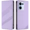 Coque portefeuille Phonesta Embossed Lines pour Oppo Reno13 - Violet