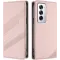 Coque portefeuille Phonesta Embossed Lines pour Oppo Reno12 - Rose