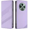 Coque portefeuille Phonesta Embossed Lines pour Oppo Reno12 F/Reno12 FS - Violet 0