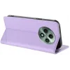 Coque portefeuille Phonesta Embossed Lines pour Oppo Reno12 F/Reno12 FS - Violet 2