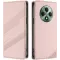 Coque portefeuille Phonesta Embossed Lines pour Oppo Reno12 F/Reno12 FS - Rose