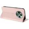 Coque portefeuille Phonesta Embossed Lines pour Oppo Reno12 F/Reno12 FS - Rose 2