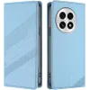 Coque portefeuille Phonesta Embossed Lines pour OnePlus 13 - Bleu clair