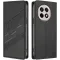 Coque portefeuille Phonesta Embossed Lines pour OnePlus 13R - Noir