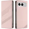 Coque portefeuille Phonesta Embossed Lines pour OnePlus Nord 4 - Rose