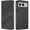 Coque portefeuille Phonesta Embossed Lines pour OnePlus Nord 4 - Noir