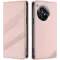 Coque portefeuille Phonesta Embossed Lines pour OnePlus 12 - Rose