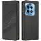 Coque portefeuille Phonesta Embossed Lines pour OnePlus 12R - Noir