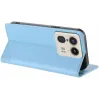 Coque portefeuille Phonesta Embossed Lines pour Motorola Edge 50 Ultra - Bleu clair 2