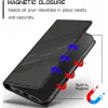Coque portefeuille Phonesta Embossed Lines pour Motorola Edge 50 Ultra - Noir 4