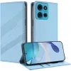 Coque portefeuille Phonesta Embossed Lines pour Motorola Moto G75 - Bleu clair 2