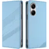 Coque portefeuille Phonesta Embossed Lines pour Xiaomi Poco X7 Pro - Bleu clair
