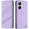Coque portefeuille Phonesta Embossed Lines pour Xiaomi Poco X7 Pro - Violet