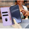 Coque portefeuille Phonesta Embossed Lines pour Xiaomi Poco X7 Pro - Violet 6