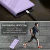 Coque portefeuille Phonesta Embossed Lines pour Xiaomi Poco X7 Pro - Violet 7