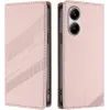 Coque portefeuille Phonesta Embossed Lines pour Xiaomi Poco X7 Pro - Rose
