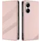 Coque portefeuille Phonesta Embossed Lines pour Xiaomi Poco X7 Pro - Rose