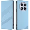 Coque portefeuille Phonesta Embossed Lines pour Xiaomi Redmi Note 14 Pro 4G - Bleu clair 0