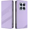 Coque portefeuille Phonesta Embossed Lines pour Xiaomi Redmi Note 14 Pro 4G - Violet 0